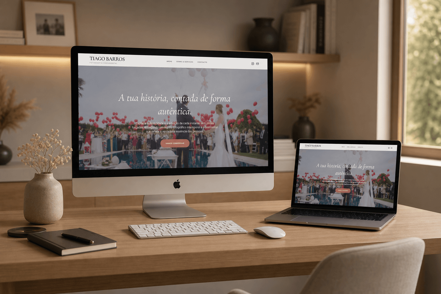 Tiago Barros Fotógrafo: Portfolio Web para Capturar Memórias Reais